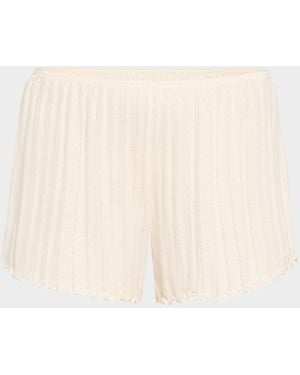 Eberjey Pointelle Shorts - Natural