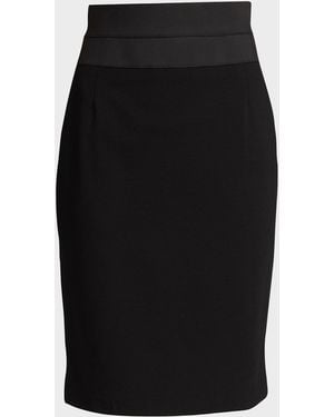 Akris Punto High-Waist Jersey Pencil Skirt - Black