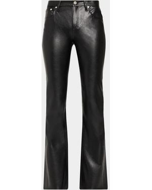 Rag & Bone Kinsley Faux-Leather Low-Rise Boot-Cut Pants - Gray