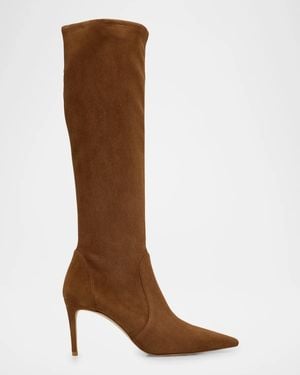 Stuart Weitzman 75Mm Stuart Power Suede Knee-High Boots - Brown