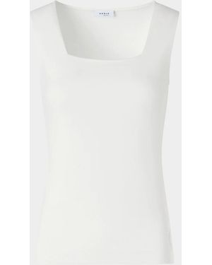 Akris Punto Modal Stretch Square-Neck Tank Top - White