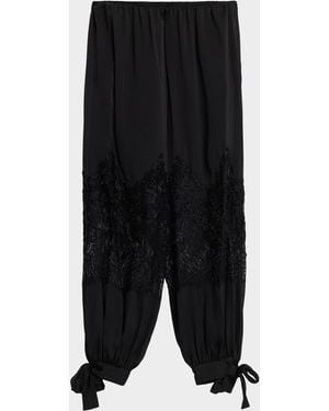 Kobi Halperin Corrine Lace-Inset Balloon Pants - Black
