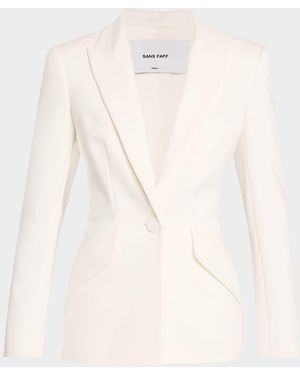 Sans Faff Sloan Structured Blazer - Natural