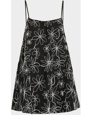 Solid & Striped The Lindsay Floral Mini Dress - Black