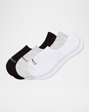 COMRAD Apos;S 3-Pack Cotton No-Show Socks With Grips - White