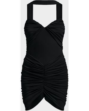 BCBGMAXAZRIA Zoe Strapless Ruched Jersey Mini Dress - Black