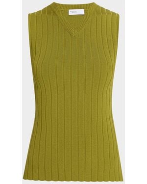 Rosetta Getty Rib Knit Sweater Vest - Green