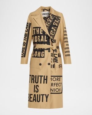 Libertine Democracy Lean Trench Coat - Natural
