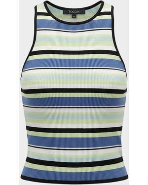 Toccin Avery Racerback Tank Top - Blue