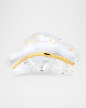 Alexis Liquid Lucite Wave Statement Ring - White