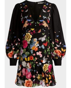 Alice + Olivia Irene Empire Waist Mini Dress - Black