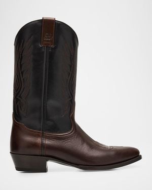 Ralph Lauren Leather Western Boot - Brown