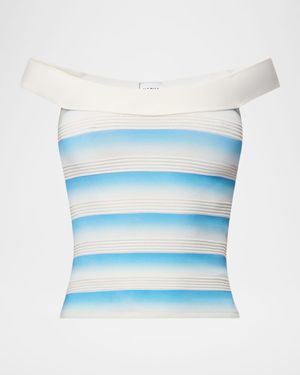 Hervé Léger The Jessi Banded Ombre Top - Blue