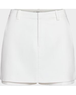 Vince Tailored Mid-Rise Skort - White