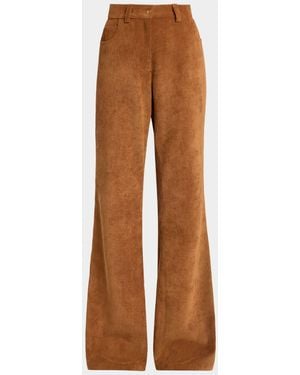 Moncler Wide-Leg Corduroy Pants - Brown