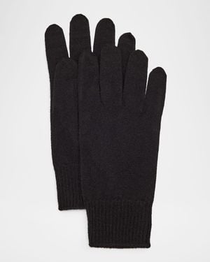 The Row Leomarie Cashmere Knit Gloves - Black