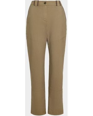 Ramy Brook Jackie Straight-Leg Cotton Twill Pants - Natural