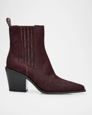 Rag & Bone 75Mm Newbury Leopard Calf Hair Chelsea Boots - Brown