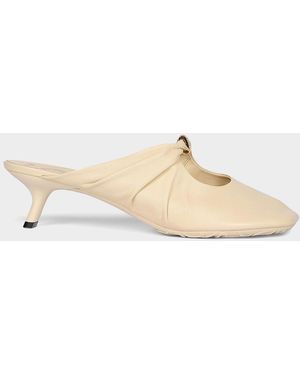 Loewe Pebble Soft Leather Mules - White