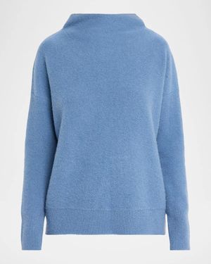 Vince Boiled Cashmere Turtleneck Pullover - Blue