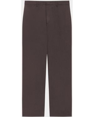 Theory Stretch-Cotton Straight-Leg Chino Pants - Brown