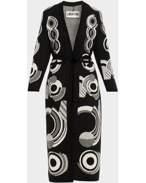 Libertine Sonia Long Belted Cashmere Cardigan - Black