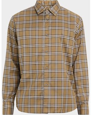 Burberry Apos;S Radmar Check Cotton Sport Shirt - Brown