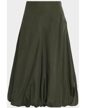 Twp Full Intentions Cotton Bubble Midi Skirt - Green