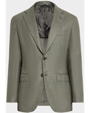 Brioni Apos;S Textured Wool-Cashmere Blazer - Green