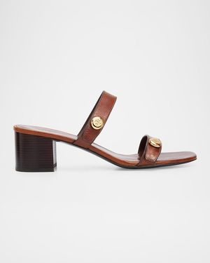 Tory Burch 55Mm Romy City Leather Sandals - Multicolor