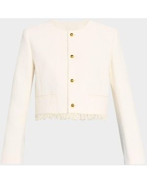 入荷nowオンラインストア The FRAME Fringe Lyst | White in Jacket Tweed Trim ジャケット・アウター