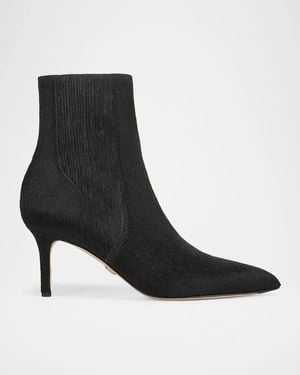 Veronica Beard Lisa 70Mm Calf Hair Short Boots - Black