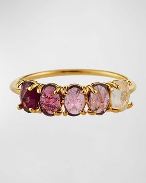 Tai Birthstone Rock Crystal Ring - Pink