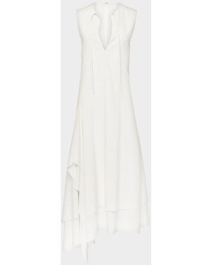 JW Anderson Striped Double Layer Sleeveless Dress - White