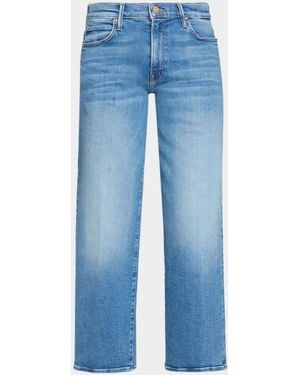 Mother Mid-Rise Tunnel Jeans - Blue
