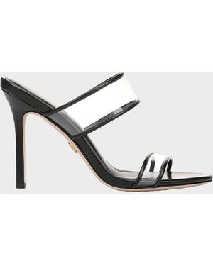 Veronica Beard 95Mm Asha Leather Piping Jelly Sandals - Metallic
