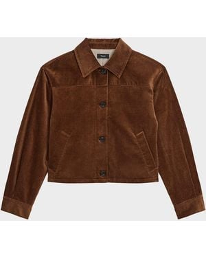 Theory Corduroy Shirt Jacket - Brown