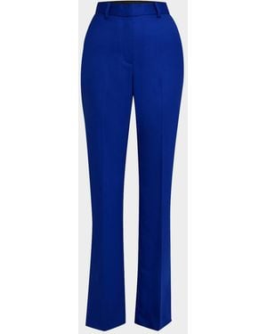 Argent Straight-Leg Seasonless Wool Pants - Blue