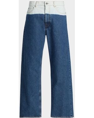 Marni Apos;S Degrade Bleach Denim Wide-Leg Jeans - Blue