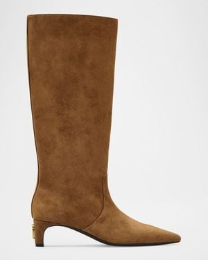 Marc Jacobs The Suede Mel Knee-High Boots - Brown