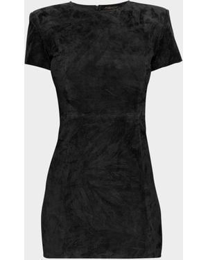 AS by DF Fortuna Stretch Suede Dress - Black
