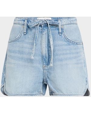 Rag & Bone Ultra Featherweight Nolan Drawstring Denim Shorts - Blue