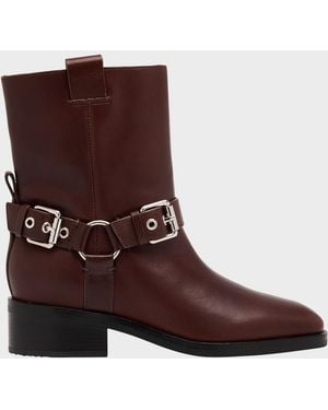 3.1 Phillip Lim Alexa Leather Moto Boots - Brown