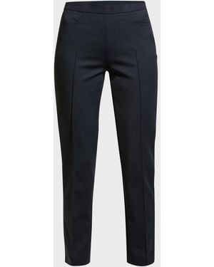 Akris Punto Franca Mid-Rise Cropped Pants - Blue