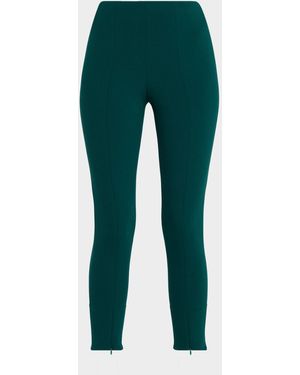 Amir Taghi Mikey Zip-Hem Skinny-Leg Ankle Pants - Green
