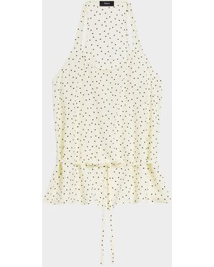 Theory Belted Halter Tank Top - White