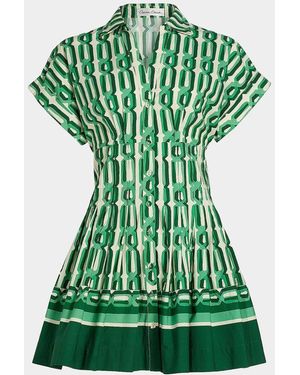 Cara Cara Nash Printed Button-Front Mini Dress - Orange