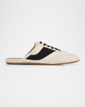 Vince Solstice Suede Sneaker Mules - White