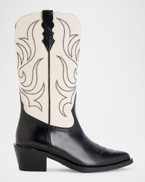 Partow Rowan Mid-Calf Cowboy Boots - Multicolor