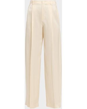 Vince High-Rise Satin Pants - Natural
